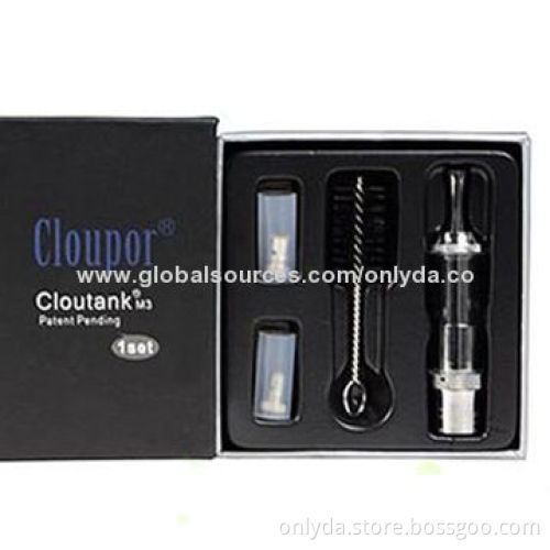 Cloutank M3 Refillable E Cigarette Dry Herb and Wax 2-in-1, 3.7-4.2V Working Voltage